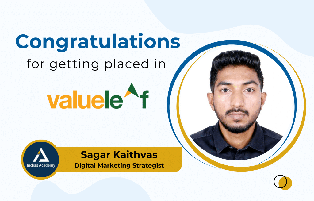 Sagar Congratulation For Placed In Value Leaf