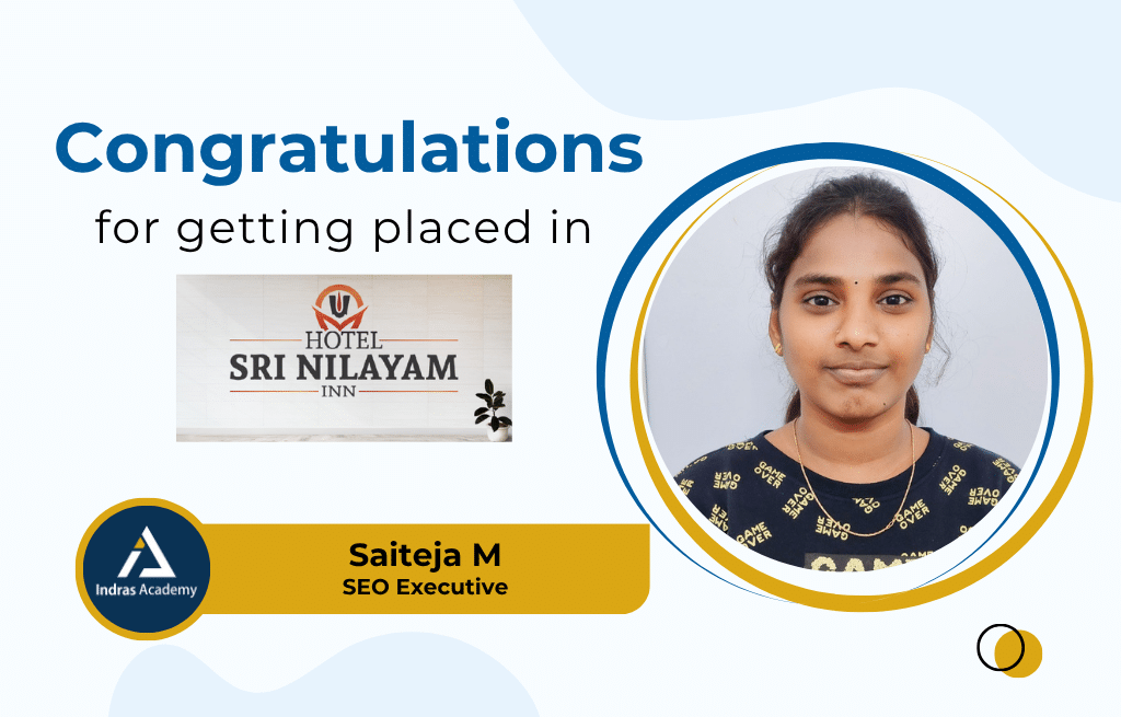 Saiteja Congratulation For Placed In Sri Nilayam