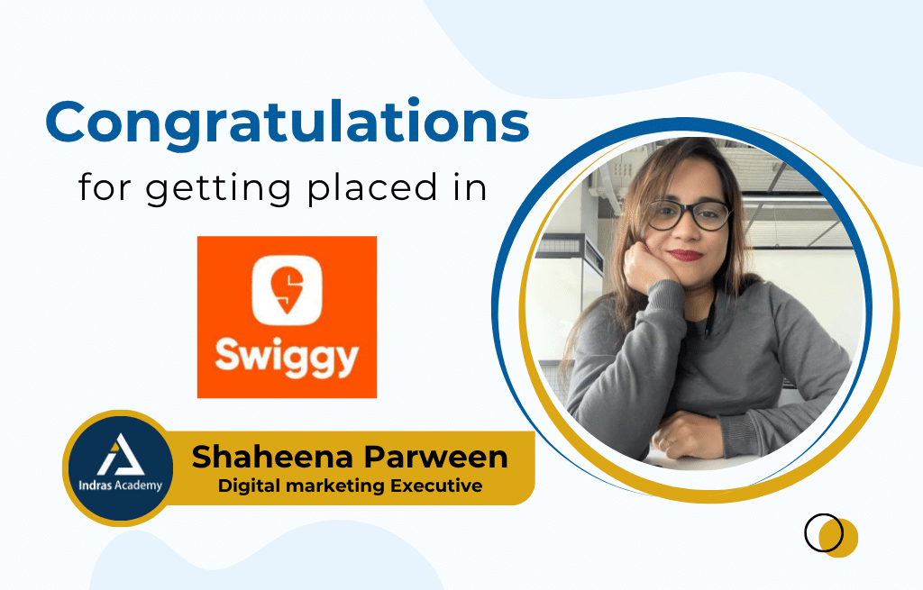 Shaheena Parween Congratulation For Placed In Swiigy