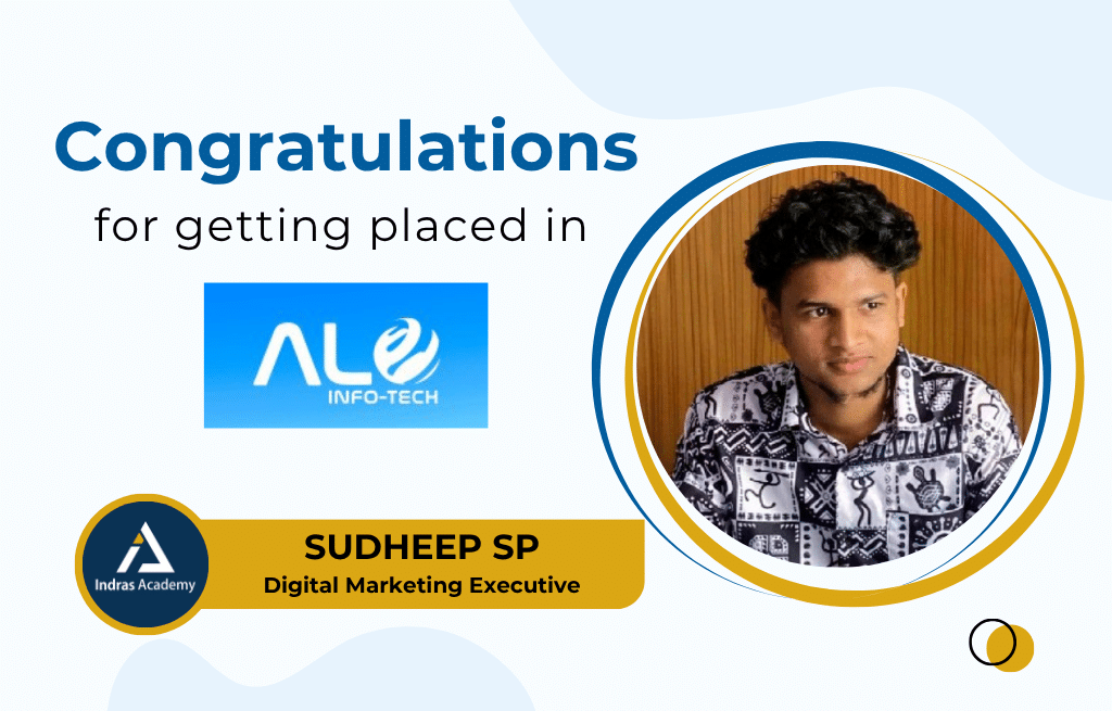 Sudheep Congratulation For Placed In Alo Info Tech