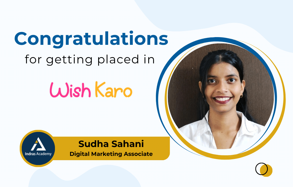 sudha sahani Congratulation For Placed In Wish Karo